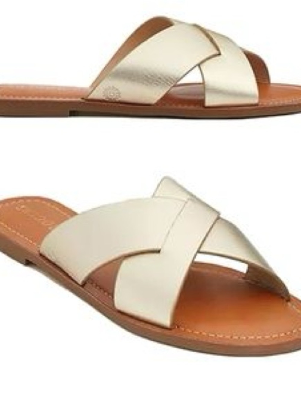 Jack Rogers platinum x band sloane sandals